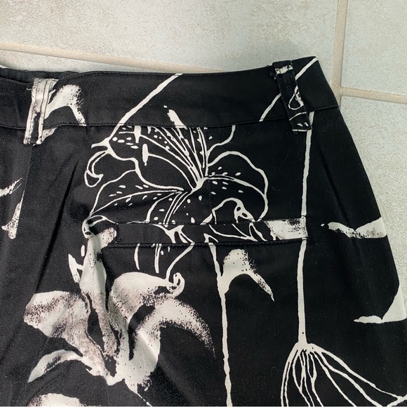 Larry Levine Black & White Cropped Pants A6 - Picture 8 of 11